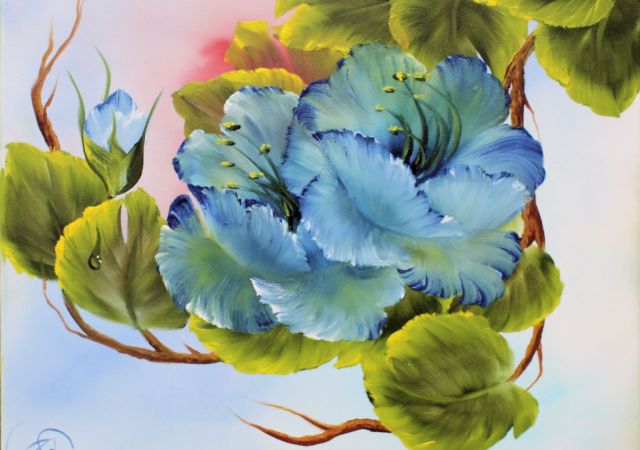 galerie-augustburk-blumen-bob ross- 60Min Showmalen