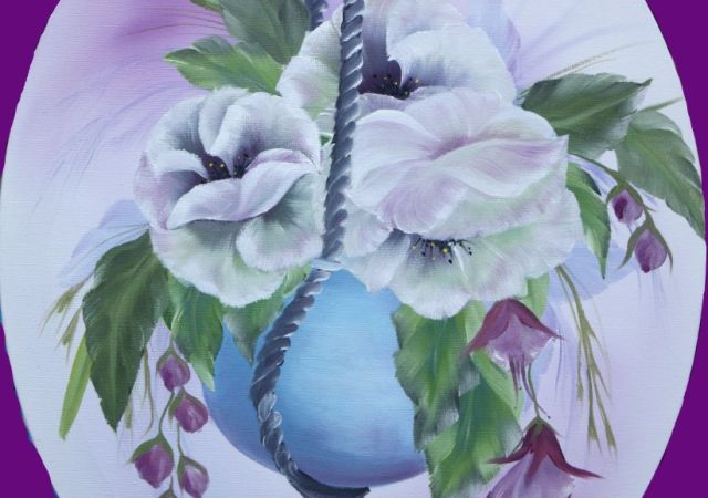 galerie-augustburk-blumen-bob ross-Blau Auf Lila