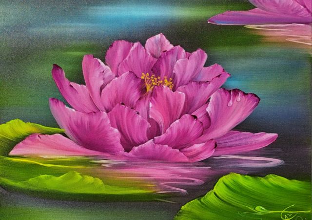 galerie-augustburk-blumen-bob ross-Lotos