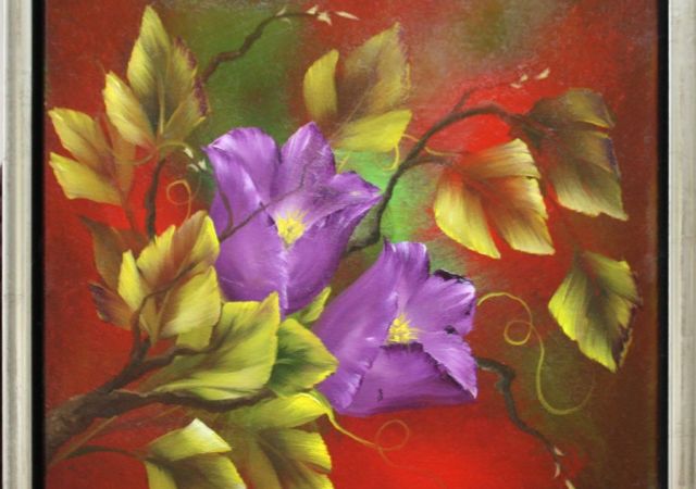 galerie-augustburk-blumen-bob ross-Purpur Trio #1