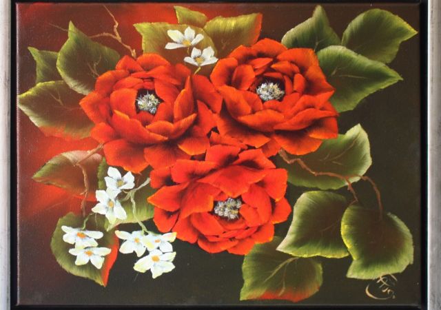 galerie-augustburk-blumen-bob ross-Rosenrot