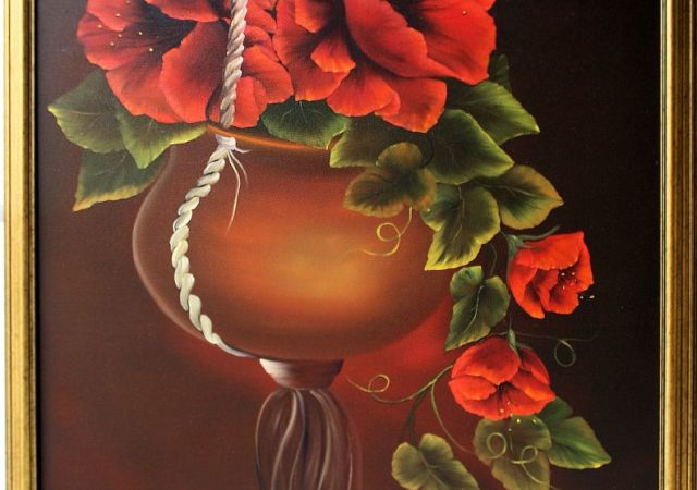 galerie-augustburk-blumen-bob ross-Terrakotta Ampel