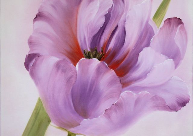 galerie-augustburk-blumen-bob ross-Zarte Tulpe