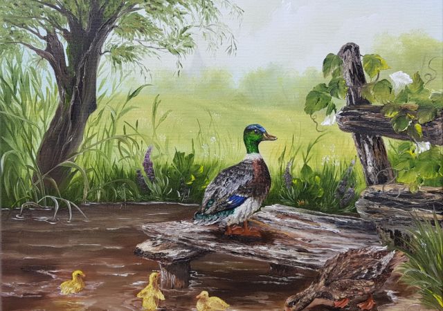 galerie-augustburk-Tiere-bob ross-Ententeich