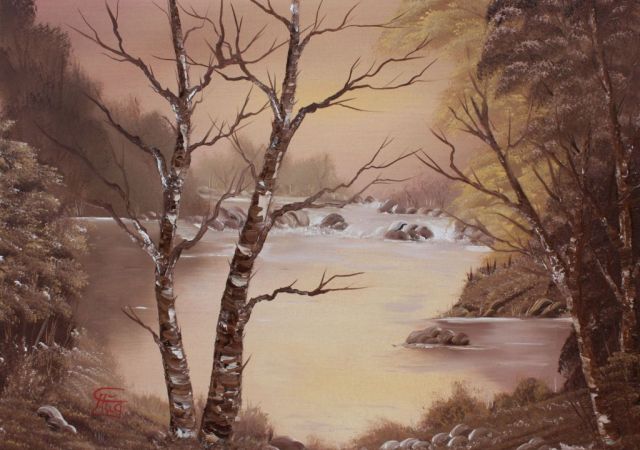 galerie-augustburk-landschaften-bob ross-Am Birkenbach