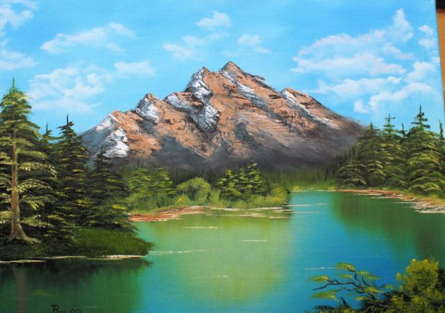 galerie-augustburk-landschaften-bob ross-Bergfrühling