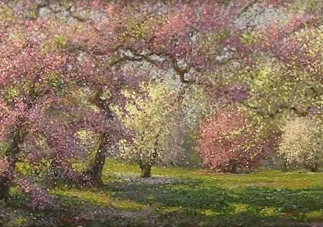 galerie-augustburk-landschaften-bob ross-Blütenwald