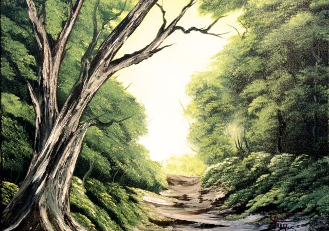 galerie-augustburk-landschaften-bob ross-Der Holzwächter