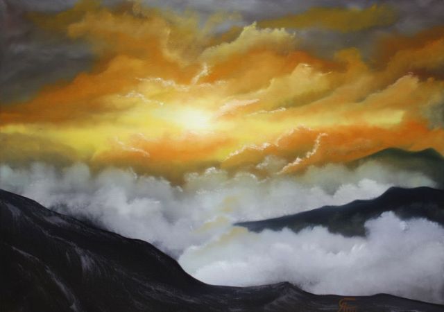 galerie-augustburk-landschaften-bob ross-Gipfelmorgen
