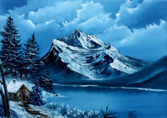 galerie-augustburk-landschaften-bob ross-Gletscherwacht II