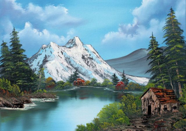 galerie-augustburk-landschaften-bob ross-Goldgräbers Heim