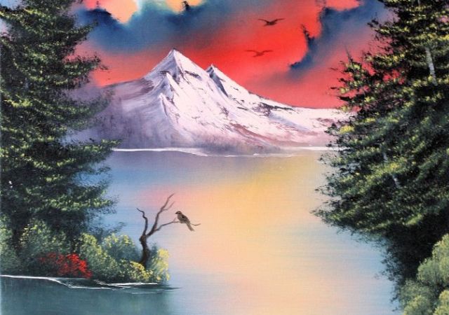 galerie-augustburk-landschaften-bob ross-Kanadisch Rot I