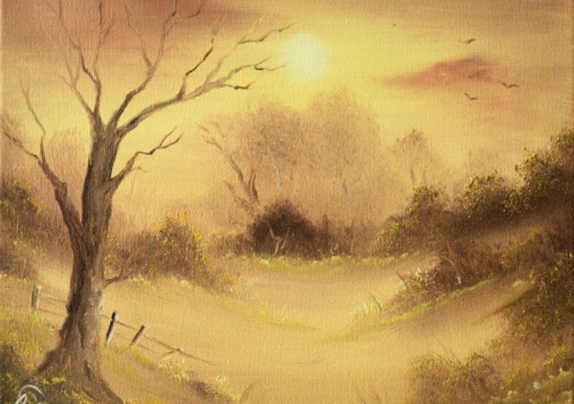 galerie-augustburk-landschaften-bob ross-Letztes Licht