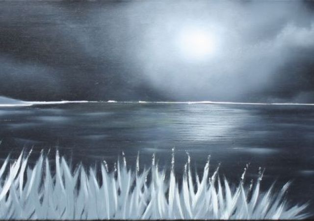 galerie-augustburk-landschaften-bob ross-Nachts Am Meer