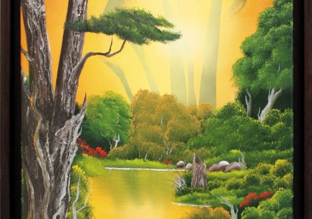 galerie-augustburk-landschaften-bob ross-Regenwald