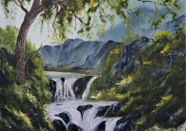 galerie-augustburk-landschaften-bob ross-Schnelles Wasser