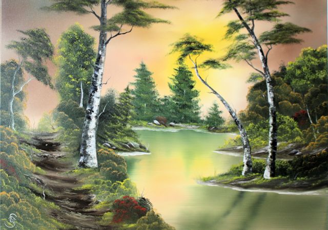 galerie-augustburk-landschaften-bob ross-Seeweg