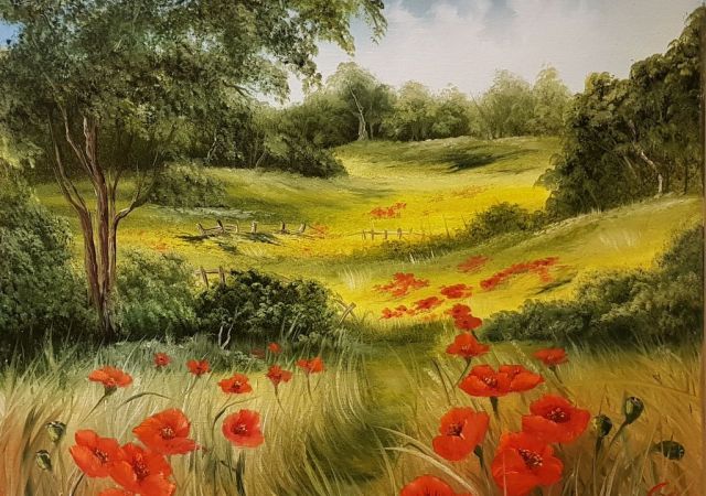 galerie-augustburk-landschaften-bob ross-Sommermohn