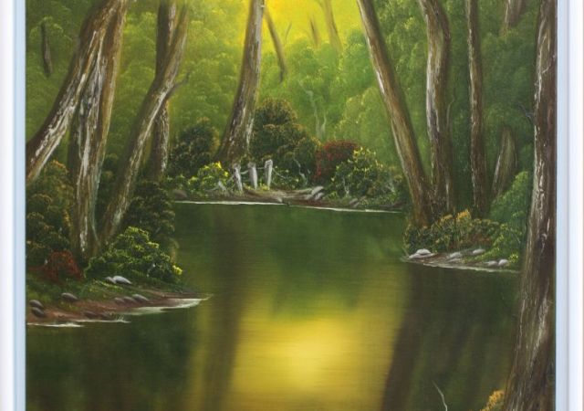 galerie-augustburk-landschaften-bob ross-Waldspiegelung