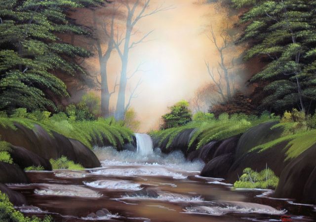 galerie-augustburk-landschaften-bob ross-Waldströmung