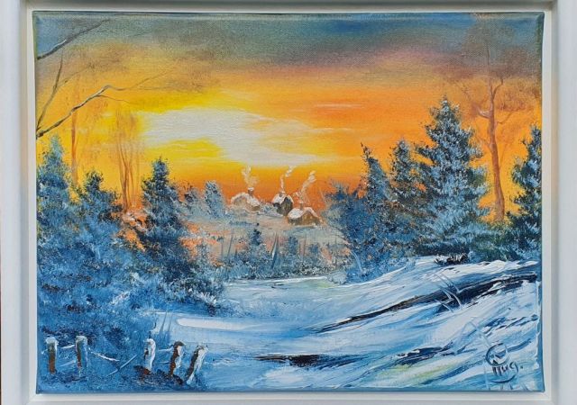 galerie-augustburk-landschaften-bob ross-Winterdorf