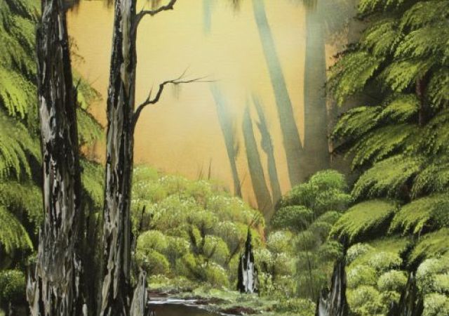 galerie-augustburk-landschaften-bob ross-Zypressensumpf