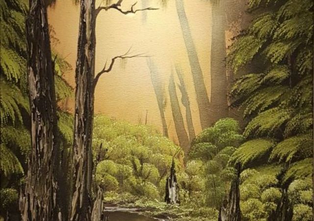 galerie-augustburk-landschaften-bob ross-Zypressensumpf II