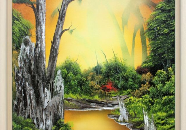 galerie-augustburk-landschaften-bob ross-Zypressensumpf III